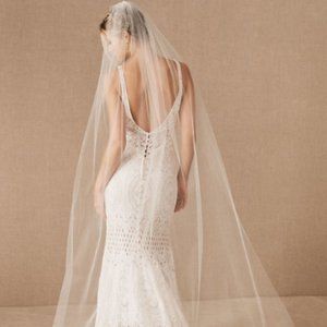 BHLDN Montellier Cathedral Bridal Veil in Ivory